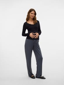 MAMA.LICIOUS Regular Fit Mid rise Trousers -Stormy Weather - 20021509