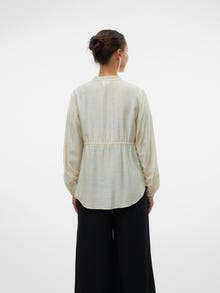 MAMA.LICIOUS Top Regular Fit Colletto Cinese -Birch - 20021565