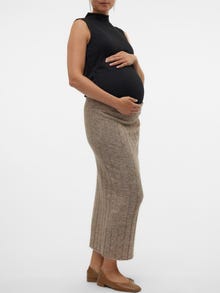 MAMA.LICIOUS Long skirt -Silver Mink - 20021588