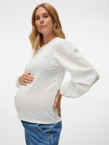 MAMA.LICIOUS Top Regular Fit Paricollo -Snow White - 20021720