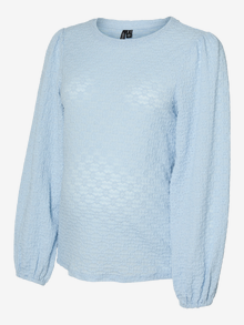 MAMA.LICIOUS Regular fit O-pääntie Topit -Cashmere Blue - 20021720