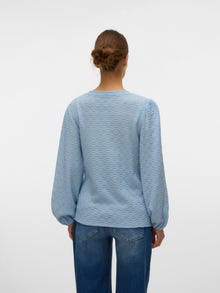MAMA.LICIOUS Regular fit O-pääntie Topit -Cashmere Blue - 20021720