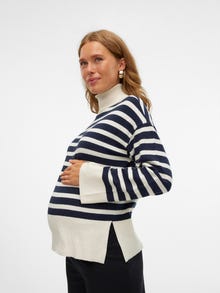 MAMA.LICIOUS Standardpassform Polokrage Pullover -Birch - 20021788