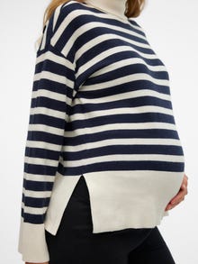 MAMA.LICIOUS Standardpassform Polokrage Pullover -Birch - 20021788