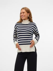 MAMA.LICIOUS Standardpassform Polokrage Pullover -Birch - 20021788