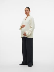 MAMA.LICIOUS Regular Fit Round Neck Top -Birch - 20021799