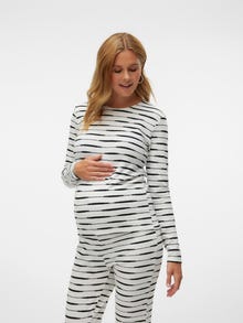 MAMA.LICIOUS Top Regular Fit Paricollo -Snow White - 20021849