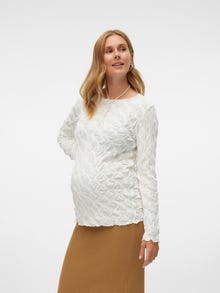 MAMA.LICIOUS Regular fit O-pääntie Topit -Snow White - 20021901