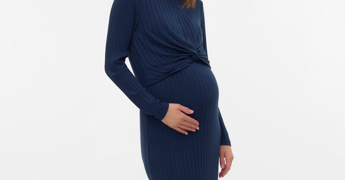 Chelsea Clark Dames zwangerschaps- en voedingsjurk (BLAUW GRIJS, S Chelsea Clark Dames zwangerschaps- en voedingsjurk (BLAUW GRIJS, S