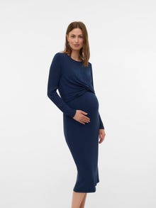MAMA.LICIOUS Tavapärane lõige Ümmargune kaelus Pikem kleit -Navy Blazer - 20021956