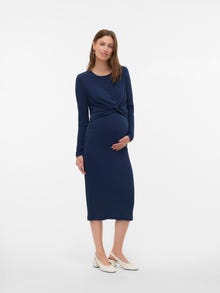 MAMA.LICIOUS Tavapärane lõige Ümmargune kaelus Pikem kleit -Navy Blazer - 20021956