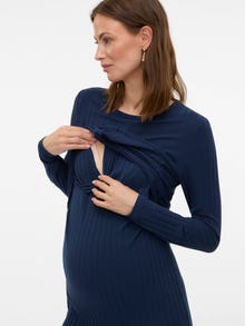 MAMA.LICIOUS Tavapärane lõige Ümmargune kaelus Pikem kleit -Navy Blazer - 20021956