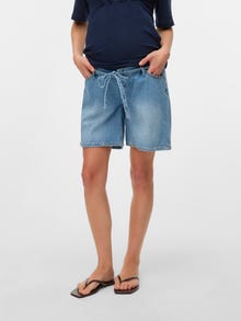 MAMA.LICIOUS Luźno dopasowane Szorty -Light Blue Denim - 20022032