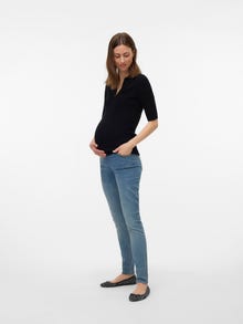 MAMA.LICIOUS Slim Straight Fit Jeans -Medium Blue Denim - 20022033