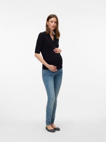 MAMA.LICIOUS Slim Straight Fit Jeans -Medium Blue Denim - 20022033