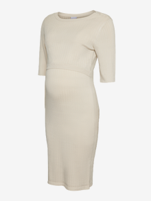 MAMA.LICIOUS MLNEWSIV Graviditetskjole -Birch - 20022037