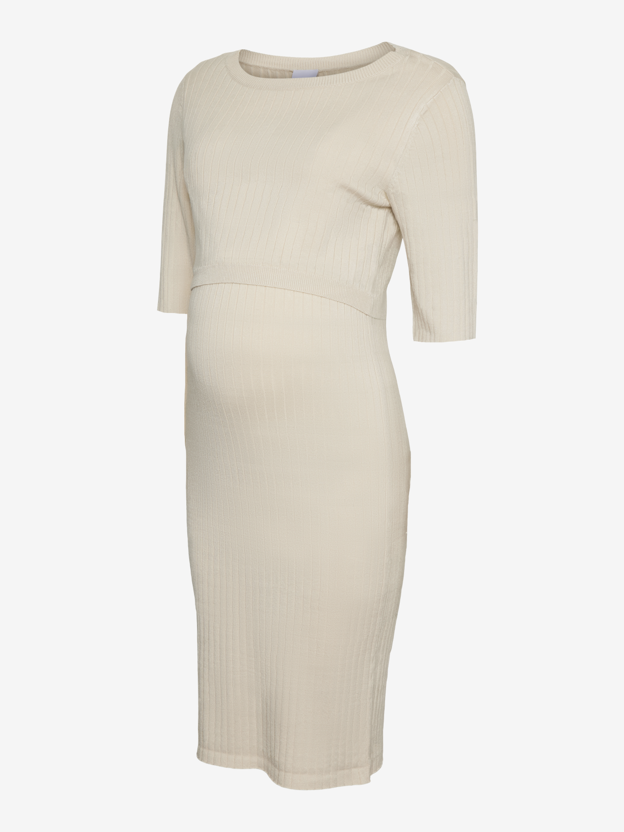 MAMA.LICIOUS Tavapärane lõige Ümmargune kaelus Kitsa lõikega varrukad Pikem kleit -Birch - 20022037