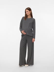 MAMA.LICIOUS Pantalons Regular Fit Taille haute -Black - 20022100