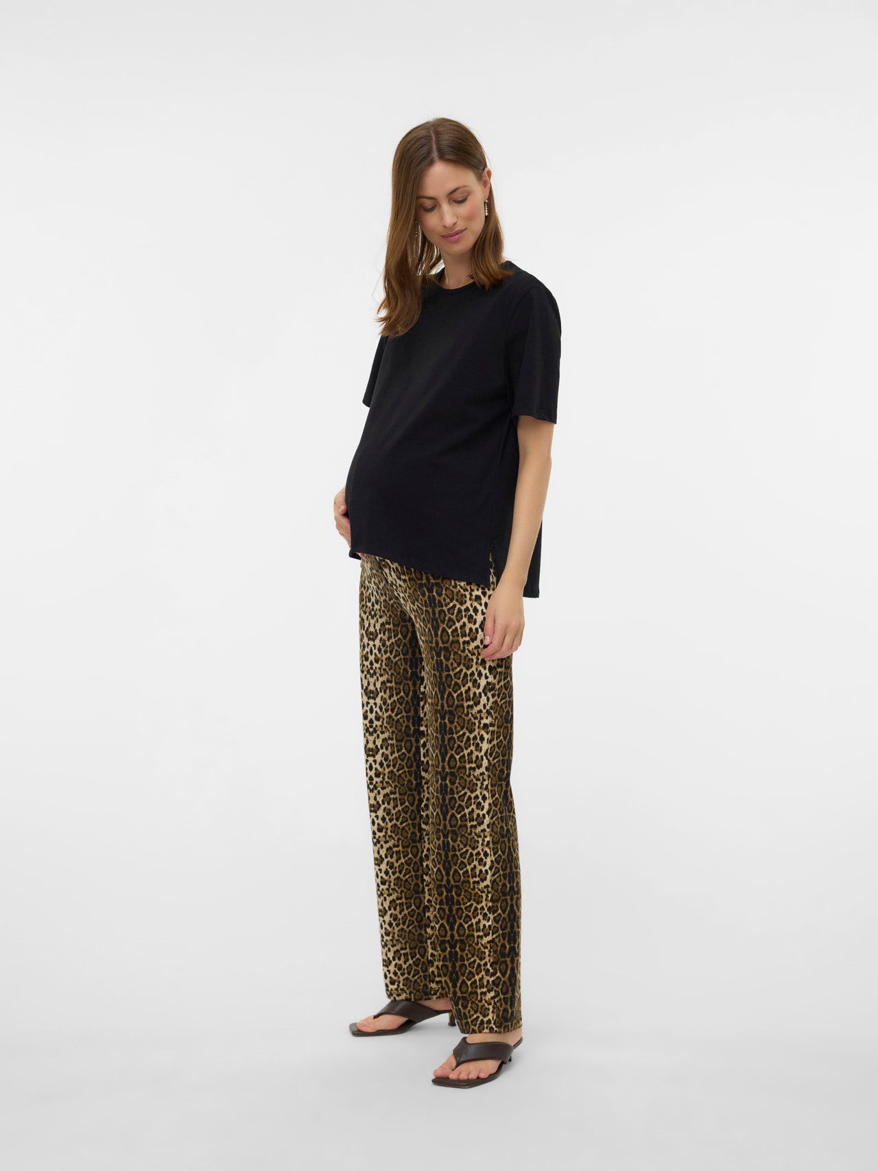 MAMA.LICIOUS Regular Fit High rise Trousers -Black - 20022122