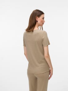 MAMA.LICIOUS Tops Regular Fit Col rond -Silver Mink - 20022124