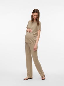 MAMA.LICIOUS Tops Regular Fit Col rond -Silver Mink - 20022124