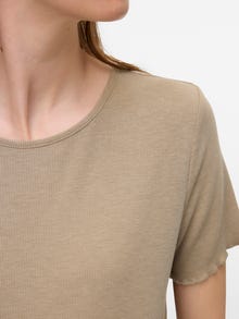 MAMA.LICIOUS Tops Regular Fit Col rond -Silver Mink - 20022124