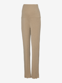 MAMA.LICIOUS Regular Fit Høyt snitt Bukser -Silver Mink - 20022126