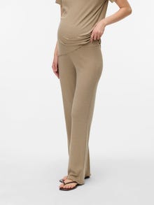 MAMA.LICIOUS Pravidelný strih Vysoké sedlo Nohavice -Silver Mink - 20022126