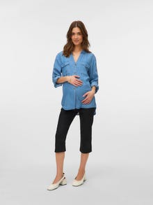 MAMA.LICIOUS Cropped Fit Byxor -Black - 20022145