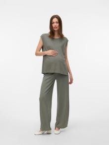 MAMA.LICIOUS Top Regular Fit Paricollo -Agave Green - 20022206