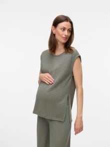 MAMA.LICIOUS Top Regular Fit Paricollo -Agave Green - 20022206