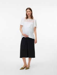 MAMA.LICIOUS Regular Fit Round Neck Top -Cloud Dancer - 20022317