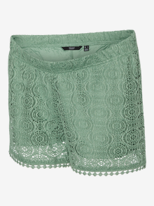 MAMA.LICIOUS Pravidelný strih Šortky -Hedge Green - 20022322