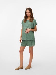 MAMA.LICIOUS Pravidelný strih Šortky -Hedge Green - 20022322