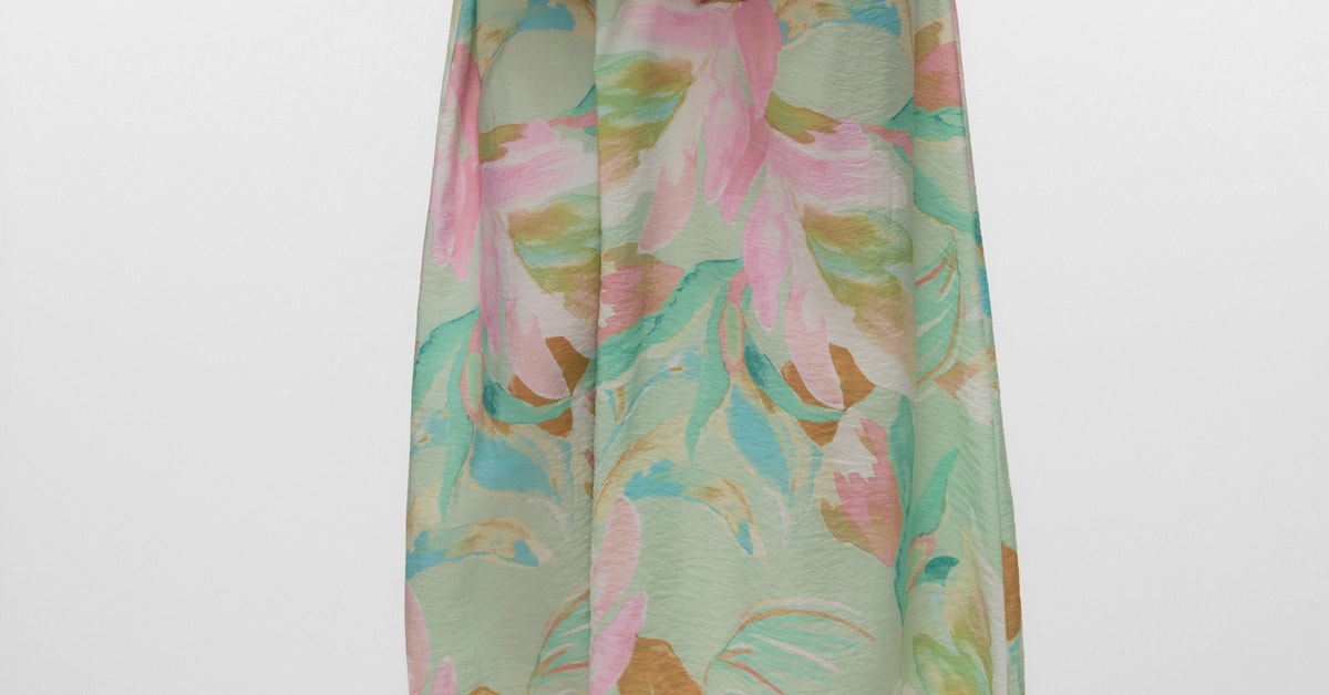 Vmjosie 7 8 Skirt Birds Egg Green Aop Myra