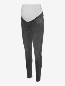 MAMA.LICIOUS Jeans Slim Fit Taille moyenne -Dark Grey Denim - 20022339