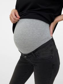 MAMA.LICIOUS Jeans Slim Fit Taille moyenne -Dark Grey Denim - 20022339