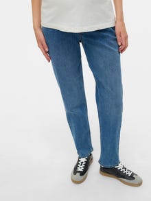 MAMA.LICIOUS Jeans Mom Fit Taille moyenne -Medium Blue Denim - 20022341