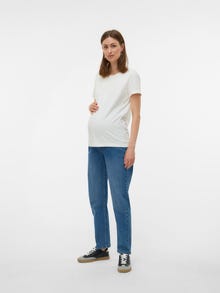 MAMA.LICIOUS Jeans Mom Fit Taille moyenne -Medium Blue Denim - 20022341