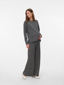 MAMA.LICIOUS Regular Fit Round Neck Top -Black - 20022363