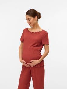 MAMA.LICIOUS Regular fit Venepääntie Topit -Marsala - 20022513
