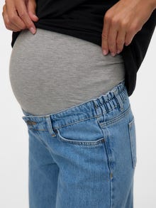 MAMA.LICIOUS Jeans Wide Leg Fit Taille basse -Medium Blue Denim - 20022533