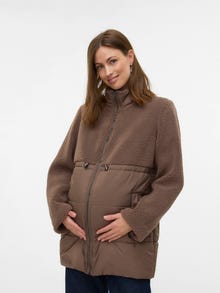 MAMA.LICIOUS Hoch geschlossen Jacke -Coffee Quartz - 20022540