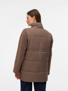 MAMA.LICIOUS Hög hals Jacka -Coffee Quartz - 20022540