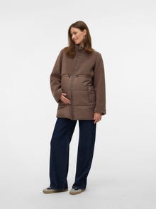 MAMA.LICIOUS Hoch geschlossen Jacke -Coffee Quartz - 20022540