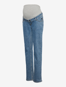 MAMA.LICIOUS Egyenes Farmer -Medium Blue Denim - 20022548