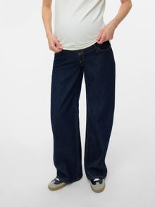 MAMA.LICIOUS Vaqueros Corte wide leg -Dark Blue Denim - 20022554