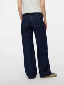MAMA.LICIOUS Krój wide leg Jeans -Dark Blue Denim - 20022554