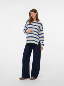 MAMA.LICIOUS Regular Fit Boat neck Knit top -Birch - 20022569