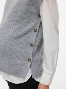 MAMA.LICIOUS Regular Fit O-hals Strikkevest -Medium Grey Melange - 20022572